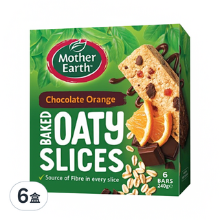 Mother Earth 烘焙燕麥棒 巧克力橘子口味 無基改食材與人工添加, 240g, 6盒