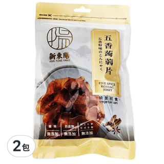 新東陽五香蒟蒻片100g*2包, Q彈有嚼勁，低熱量高纖維，健康零食首選, 100g