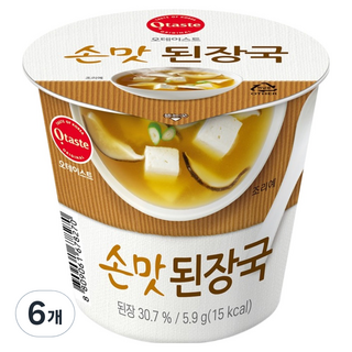 오테이스트 손맛 된장국, 5.9g, 6개