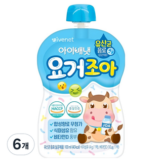 韓國 ivenet 優格Joah, 100ml, 6個