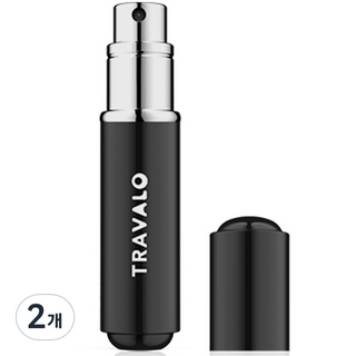 트라발로 로마 펌핑식 충전 휴대용 향수공병 5ml, 블랙, 2개