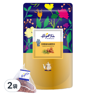 High Tea 伂橙 焦糖風味國寶茶,2.5g,12包,2袋,無咖啡因,低單寧酸,適合全家大小飲用