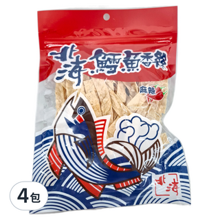 北海 鱈魚香絲 大 麻辣寬條, 90g, 4包