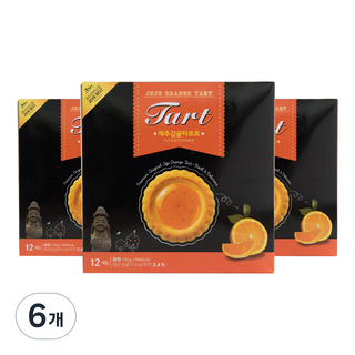 컬러슈가 제주 감귤 타르트, 120g, 6개