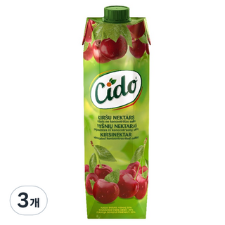 Cido 櫻桃蜜果汁, 3個, 1L