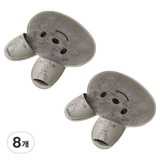 Rionheim 潔足刷 洗腳墊 灰色, 8個, 450g, 1入