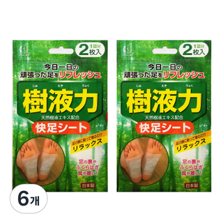 KOKUBO 小久保 快足樹液足部貼片, 6個, 2入