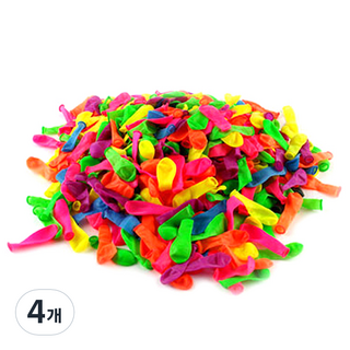 joyparty 水炸彈氣球 水氣球 500入, 混合顏色, 4個