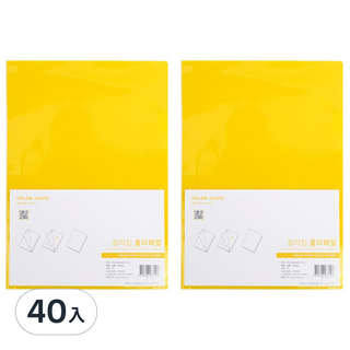 Color Chip L型文件夾 A4, 黃色的, 40入
