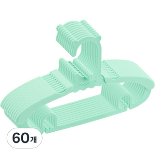 agazzang 4段可調節長度孩童衣架, 薄荷綠, 60個