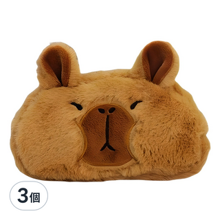 ARTJOY 表情富有的水獺筆袋多功能化妝包, 3個, 污穢