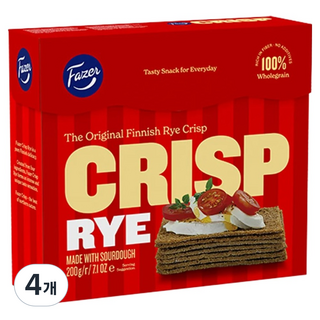 Fazer 原味黑麥脆餅, 200g, 4個