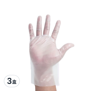 EZlife 一次性免接觸 TPE防疫手套 XL 手寬 10cm, 100個, 3盒