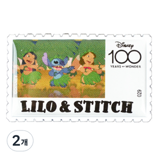 迪士尼100週年郵票徽章 LILO&STITCH, 2個, 1入