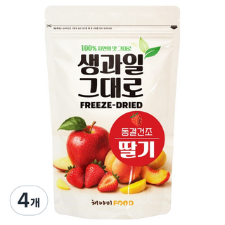 Heyami 鮮果原味冷凍乾燥草莓, 100g, 4個