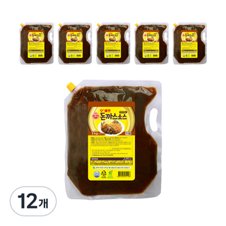 오뚜기 오쉐프 돈까스 소스, 2kg, 12개