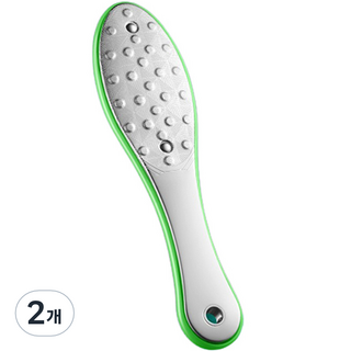 Janie Home 不鏽鋼雙面足部搓板去角質器 綠色 75g, 2個, 1入