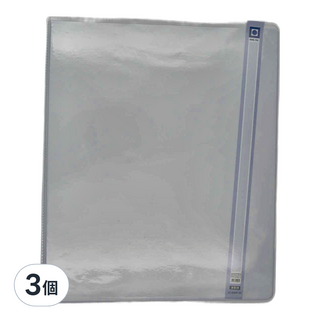 Lan CHYn 連勤牌文具 PP 26孔有耳圓型鐵夾附分段卡 LC-326 B5 275 x 222 x 27mm, 白色, 3個