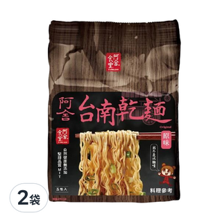 阿舍食堂 台南乾麵 99%純麥芯粉製成 非油炸 無化學原料 無防腐劑, 10包