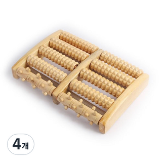 VISJESCO 足部穴位按摩滾輪 Eco, 木質, 4個