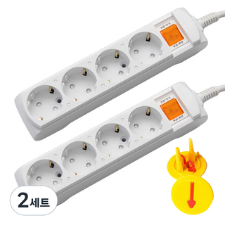 Gs&tap 一體式節電4孔多頭2號1.5m+一體式節電4孔多頭6號6m 250V 16A+安全帽隨機出貨2p, 2組