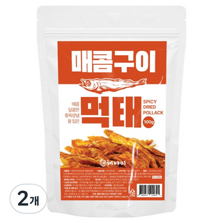 Heyami 微辣烤明太魚乾, 100g, 2個