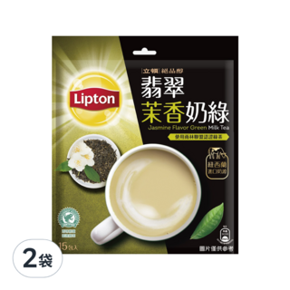 Lipton 立頓 絕品醇-翡翠茉香奶綠量販包, 19g, 15包, 2袋