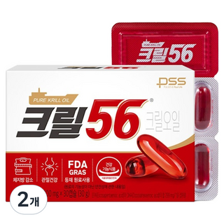 Krill56 磷蝦油膠囊, 30顆, 2盒