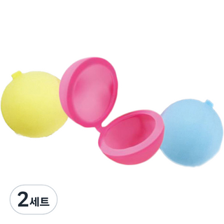 Danbinine 矽膠水球 3件組, 黃色, 粉紅色, 藍色, 2套