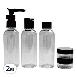 Beauty Fans 旅行套裝5件組 輕巧方便攜帶 透明瓶身易於辨識, 2組, SB32195