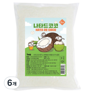 나타드코코 코코넛젤리 큐브타입 5mm, 6개, 1kg