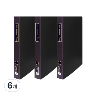노블 프론티어 프리미엄 A4 3cm D링 바인더 3공, 검정, 6개