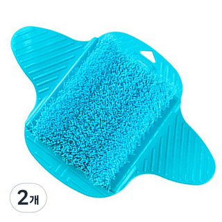 RIVER-GREEN 吸盤式洗腳刷, 藍色, 1入, 2個