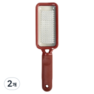 Foaming Home 高效去腳皮 新款長柄不鏽鋼 棕色, 89g, 2個, 1入