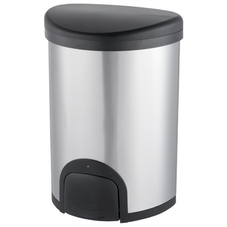 DAY&DAY 日日家居 430不鏽鋼電子腳觸自動環保桶 V1012LH 12L, 毛絲不鏽鋼色, 1個