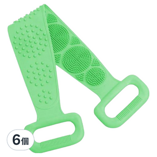 葉子小舖 矽膠洗澡搓背神器, 6個, 1入, 綠色