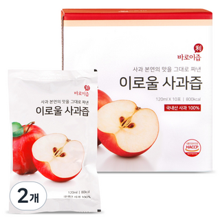 Baloijeub 有益蘋果汁 10入, 1.2L, 2個