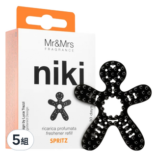 Mr&Mrs FRAGRANCE NIKI 車用香氛片 補充包 清新空氣, 5盒