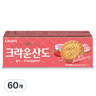 크라운산도 딸기, 61g, 60개
