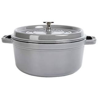 staub 琺寶 琺瑯鑄鐵圓形燉鍋 40509-307, 1個, 石墨灰, 22cm