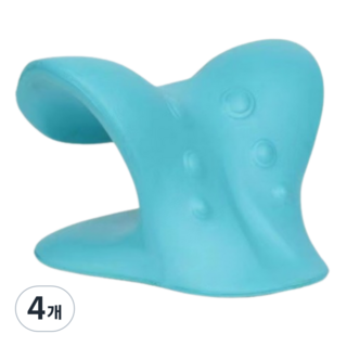 JK 人體工學肩頸指壓按摩器, 4個, 天空藍