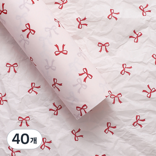 Khohimo DIY材料花束包裝紙 5W0403, 粉紅色 + 紅色, 40個