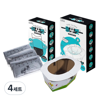 온리빙 휴대용 긴급 화장실 쉬포켓 + 응포켓 세트, 4세트