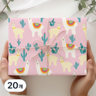 인디케이 헬로 라마 포장지, 혼합색상, 20개