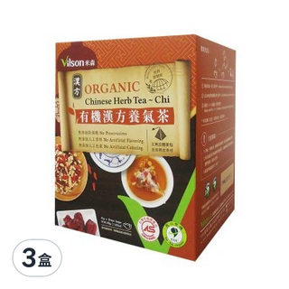 米森 有機漢方養氣茶 三角立體茶包, 6g, 8包, 3盒