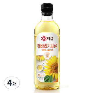 CJ BEKSUL 白雪 葵花油, 900ml, 4個