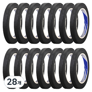 O-ON 遮蔽膠帶 黑色 10mm, 28個