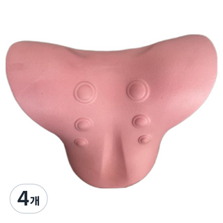 셀리빙 C형 경추 마사지 베개 교정기 핑크, 4개