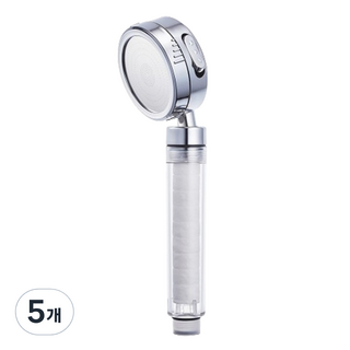 하비비 필터 샤워헤드, 5개, 실버