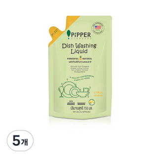 피퍼스탠다드 발효액 주방 세제 리필형, 750ml, 5개